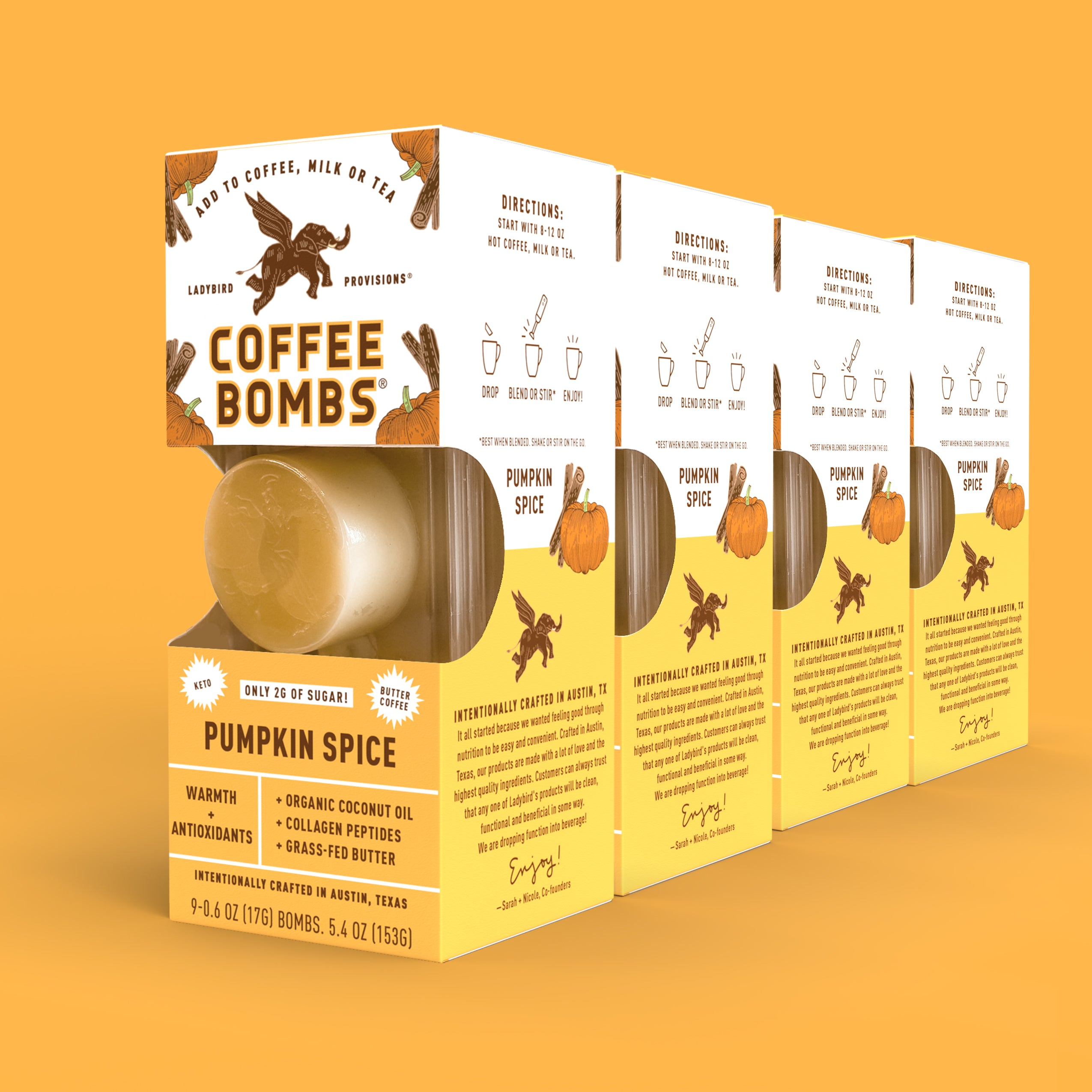 Pumpkin Spice Coffee Bombs, 6 ct Ladybird Provisions